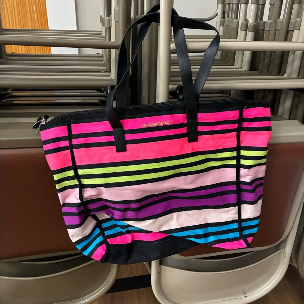 Victoria's Secret Multicolor Striped Tote